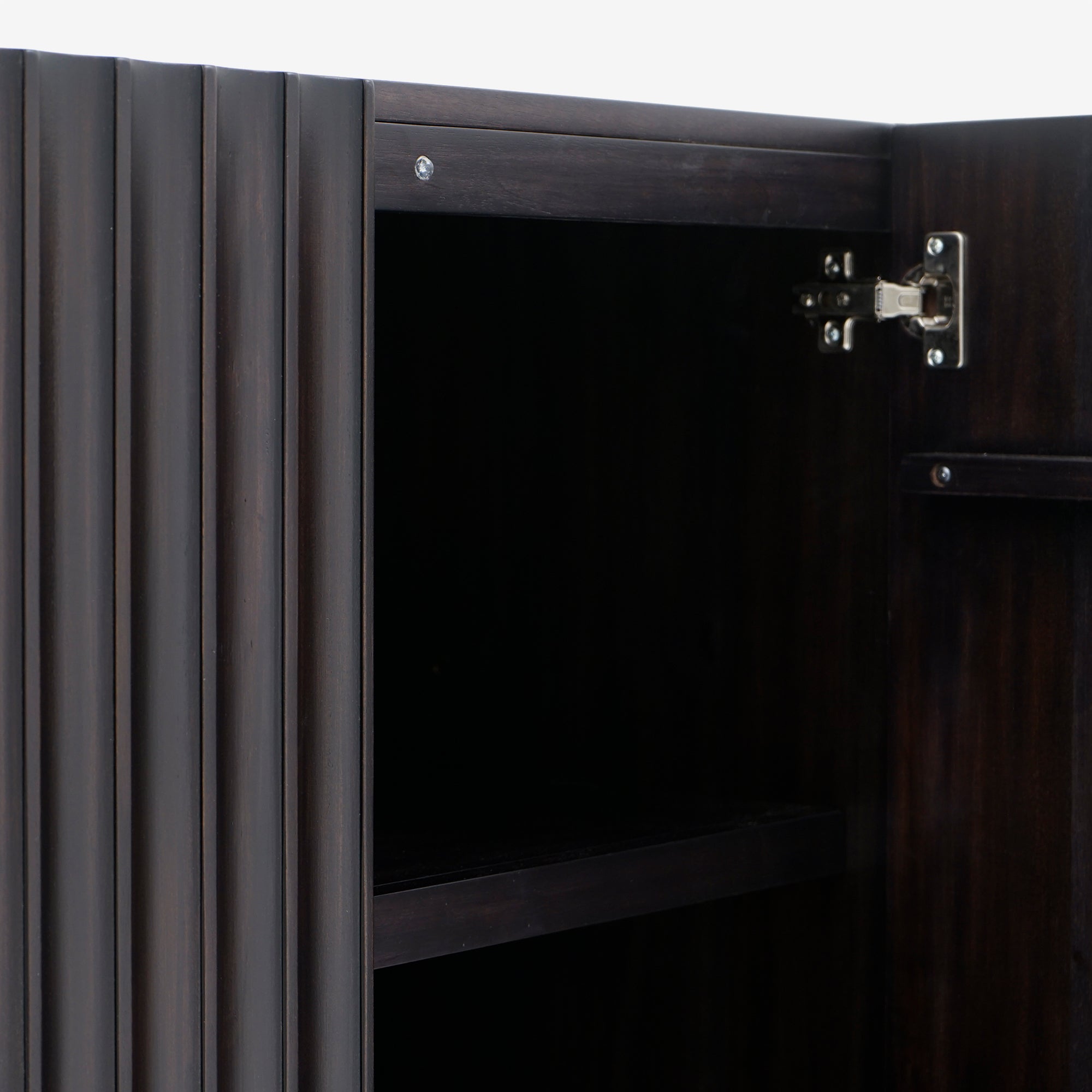 Detail Hinge Black Mira 31.5 Scalloped Modular Cabinet