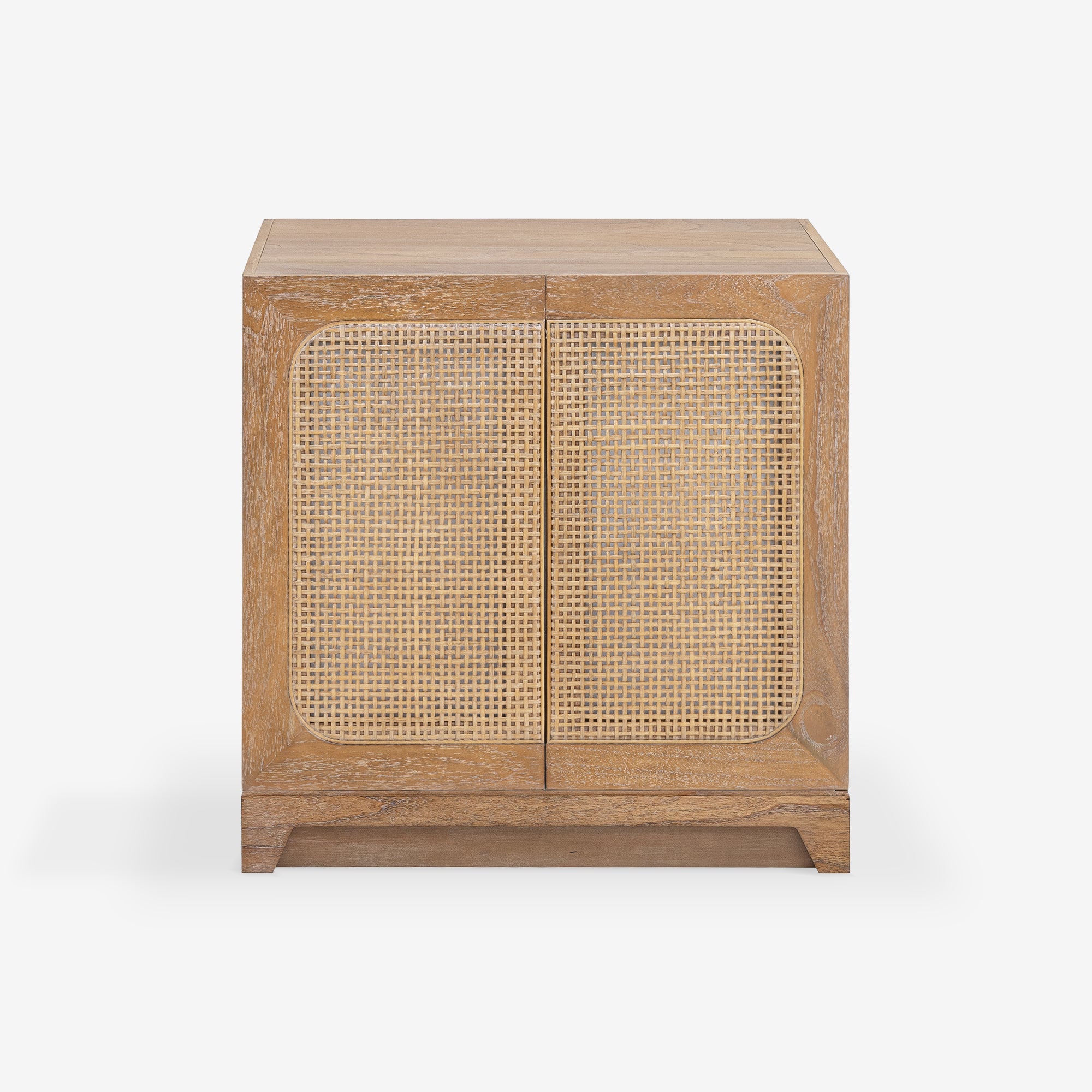 Front View Natural Liora 31.5 Rattan Modular Cabinet