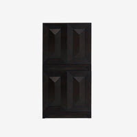 Black Averi Modular Cabinet Front  Stacked 2 pieces set