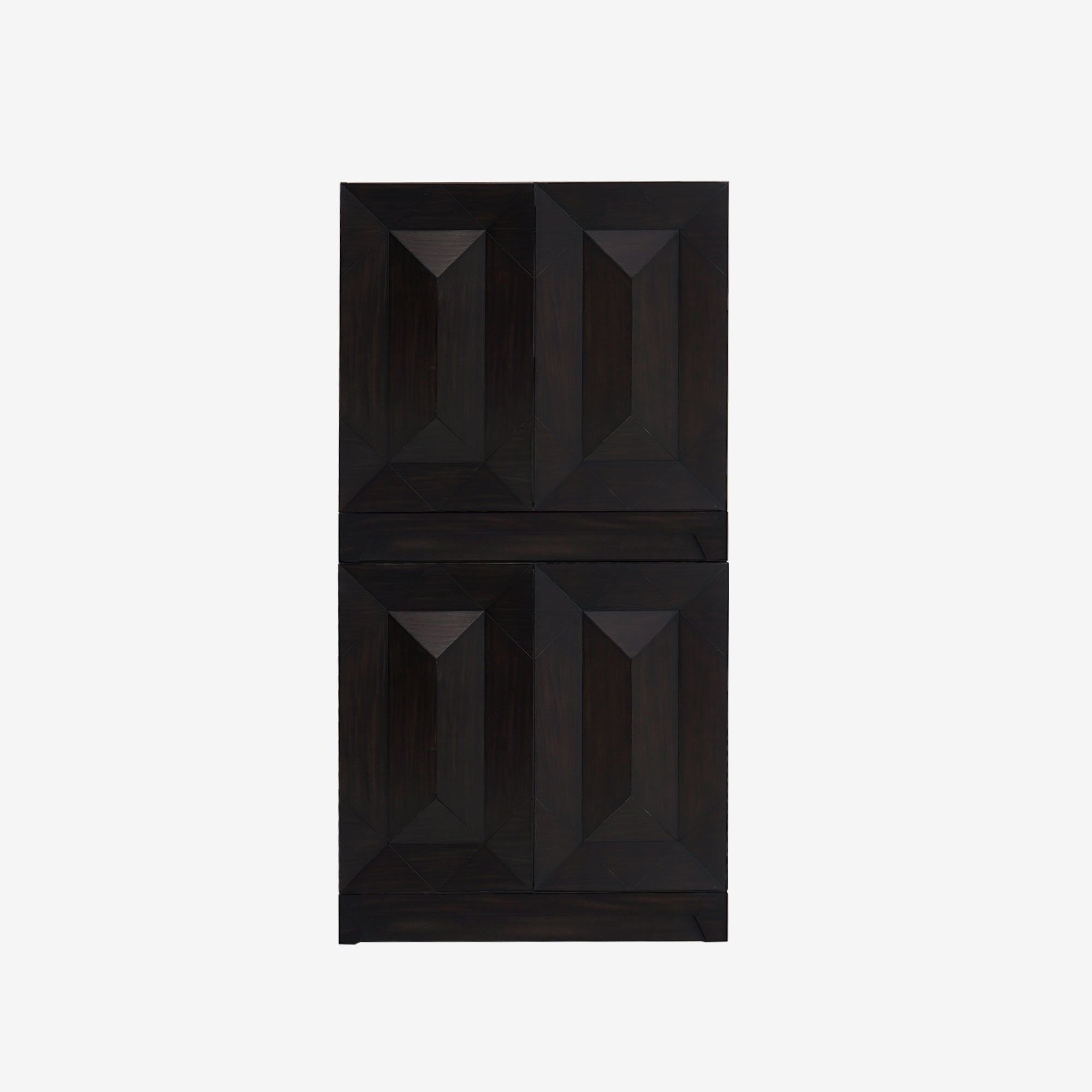 Black Averi Modular Cabinet Front  Stacked 2 pieces set