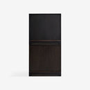 Averi Black Modular Cabinet Stacked 2 Piece rear view