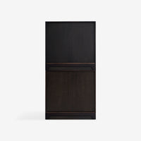 Averi Black Modular Cabinet Stacked 2 Piece rear view