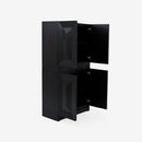 Averi Black Modular Cabinet with open doors