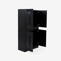 Averi Black Modular Cabinet with open doors