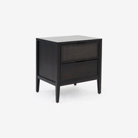 Black Kalana 2 drawer angled view