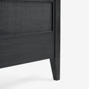 Closed up leg of Black Kalana Queen Rattan Bed