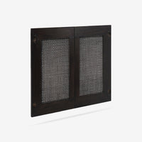 Black Liora 31.5 Rattan Modular Cabinet Doors rear view 