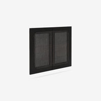 Black Liora 31.5 Rattan Modular Cabinet Doors angled view