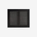 Black Liora 31.5 Rattan Modular Cabinet Doors front view 