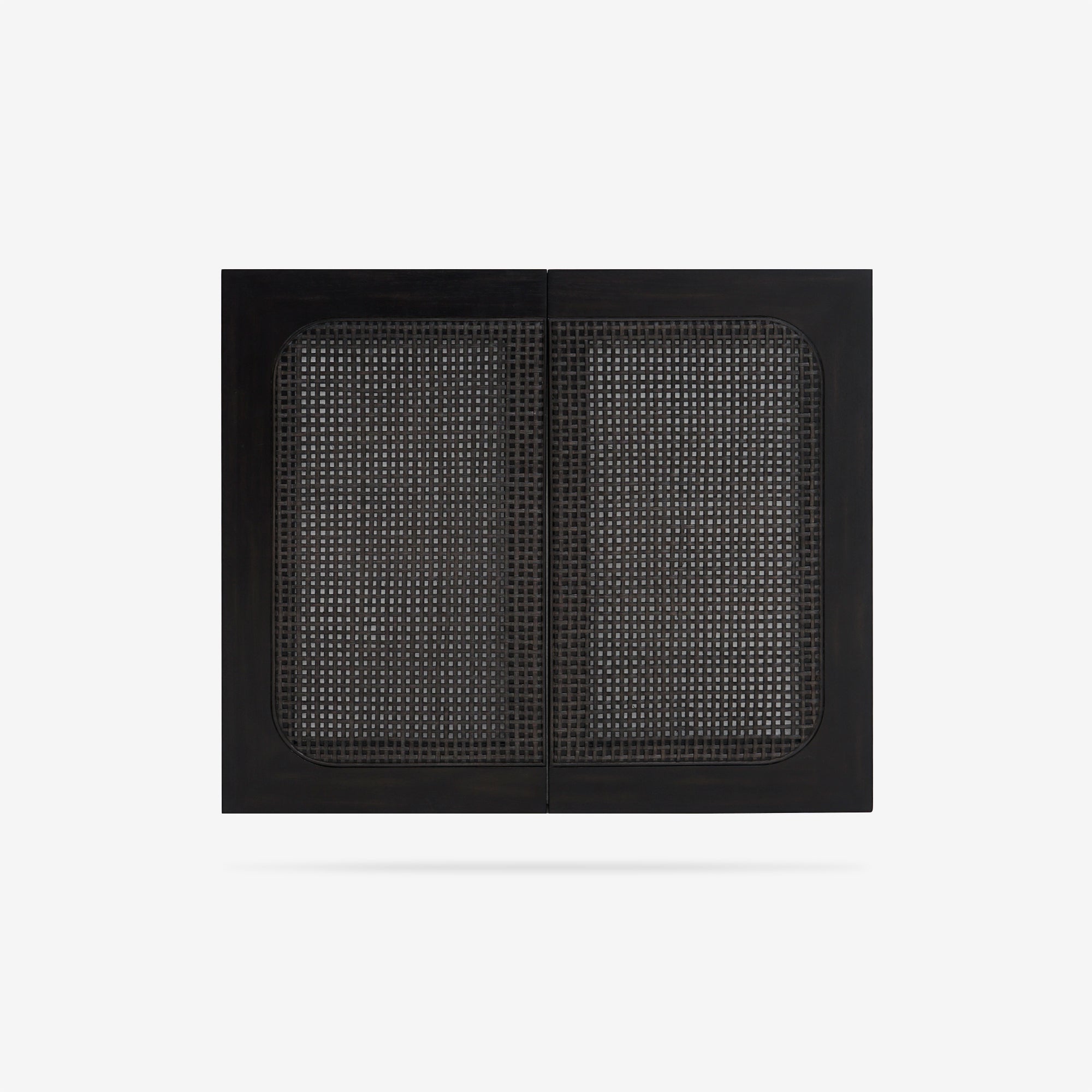 Black Liora 31.5 Rattan Modular Cabinet Doors front view 