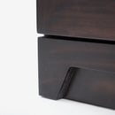 Close-up of leg  Black Liora 31.5 Rattan Modular Cabinet