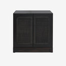 Black Liora 31.5 Rattan Modular Cabinet Front view