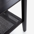 Detail leg Black Liora 41 Rattan Console Table 