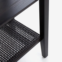 Detail leg Black Liora 41 Rattan Console Table 