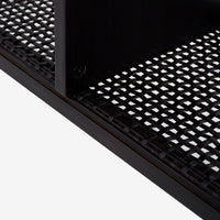 Detail Shelf Black Liora 41 Rattan Console Table 