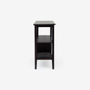 Side View Black Liora 41 Rattan Console Table 