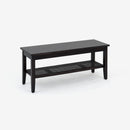 Angled VIew Black Liora 45 Rattan Bench