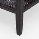 Detail Leg Black Liora 45 Rattan Bench
