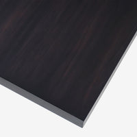 Detail Top View Black Liora 72 x 30 Rattan Dining Table