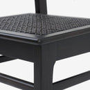Detail Seat Black Liora Rattan Dining Chair Set