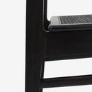 Detail Side Black Liora Rattan Dining Chair Set