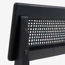 Detail backrest Black Liora Rattan Dining Chair Set