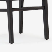 Detail Leg Black Liora Rattan Dining Chair Set