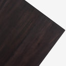 Top View Black Liora Rectangular Rattan Accent Table 