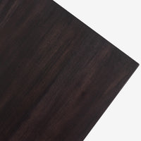 Top View Black Liora Rectangular Rattan Accent Table 