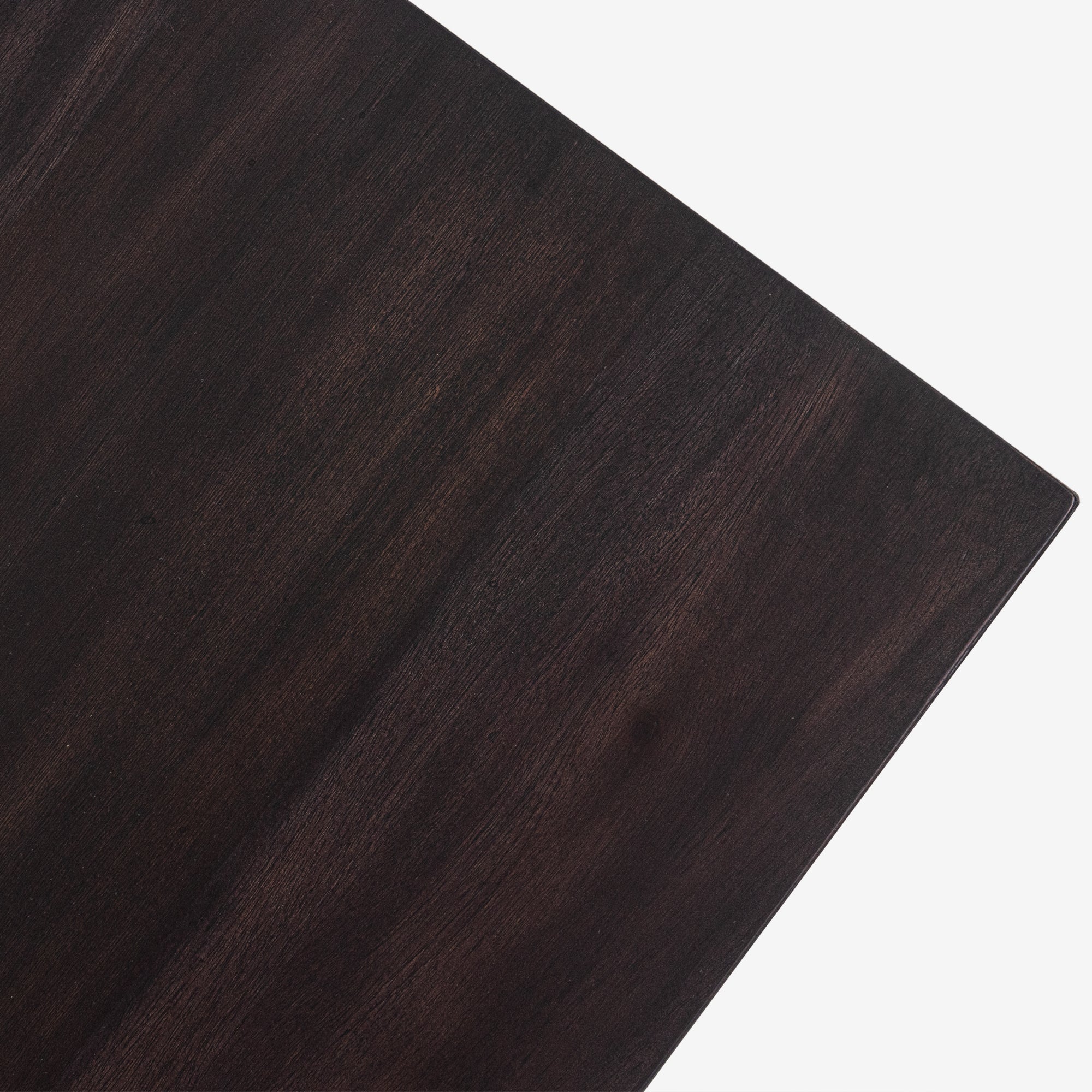 Top View Black Liora Rectangular Rattan Accent Table 