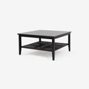 Angled View Black Liora Square Rattan Coffee Table