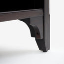 Detail Leg Black Lurian 1 Drawer Rattan Nightstand