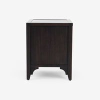 Side View Black Lurian 1 Drawer Rattan Nightstand