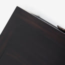 Top View Black Lurian 3 Drawer Rattan Dresser