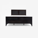 Front View Black Lurian Queen Rattan Bed