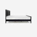 Side View Black Lurian Queen Rattan Bed
