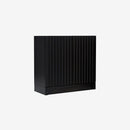Angled View Black Mira 31.5 Scalloped Modular Cabinet