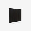 Angled View Black Mira 31.5 Scalloped Modular Cabinet Doors