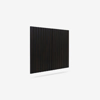 Angled View Black Mira 31.5 Scalloped Modular Cabinet Doors