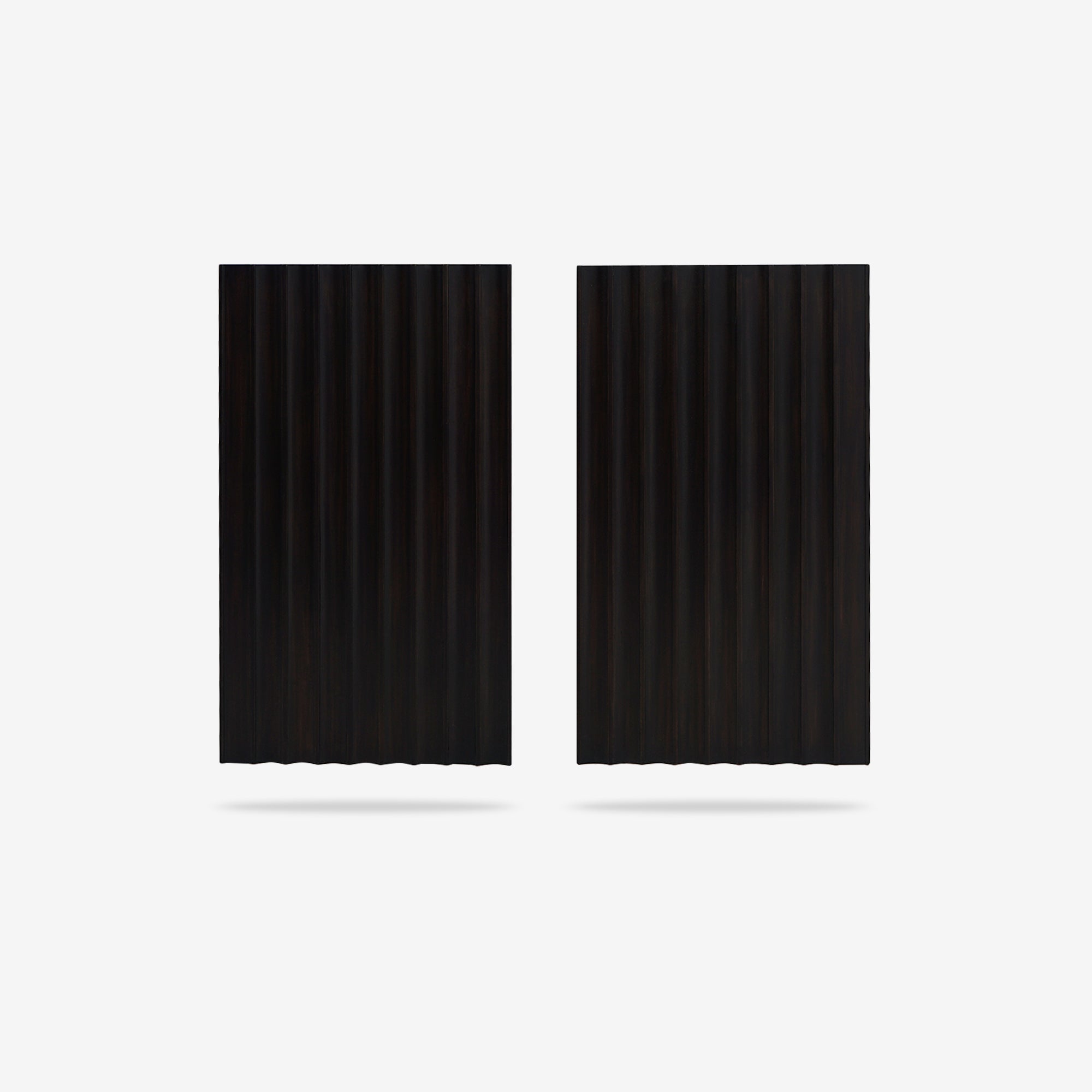 Front View Black Mira 31.5 Scalloped Modular Cabinet Doors