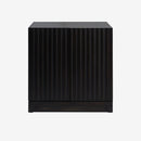 Front View Black Mira 31.5 Scalloped Modular Cabinet
