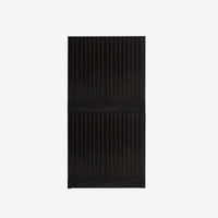Front View Set Of 2 Black Mira 31.5 Scalloped Modular Cabinet