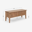 Detail DImension Black Mira 42 Scalloped Storage Bench