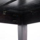 Detail Bottom Black Mira 72 x 30 Scalloped Dining Table