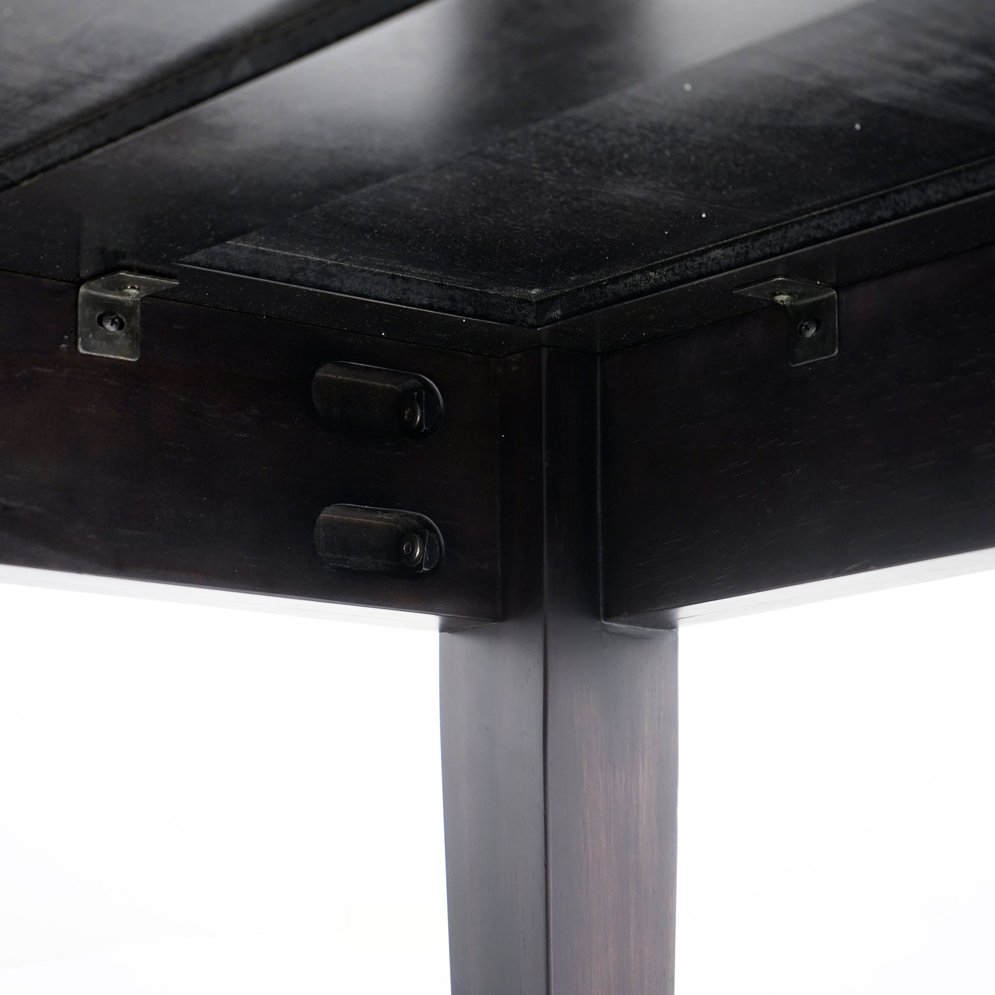 Detail Bottom Black Mira 72 x 30 Scalloped Dining Table