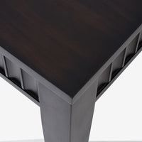 Detail Corner Black Mira 72 x 30 Scalloped Dining Table