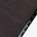 Top View Black Mira 72 x 30 Scalloped Dining Table