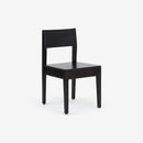 Angled View Black Mira Scalloped Dining Chair Set