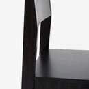 Detail Side Black Mira Scalloped Dining Chair Set