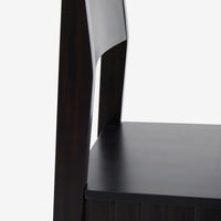 Detail Side Black Mira Scalloped Dining Chair Set
